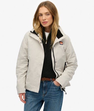 Superdry Women's Non Hooded Shell Jacket White Size: 10