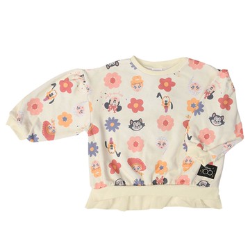 akachan honpo - 休閒上衣-迪士尼滿版印花-象牙白色