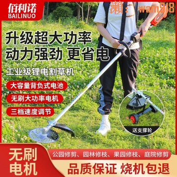 【店長推薦】鋰電動割草機充電式小型家用大功率收割除草機新款割灌機農用打草