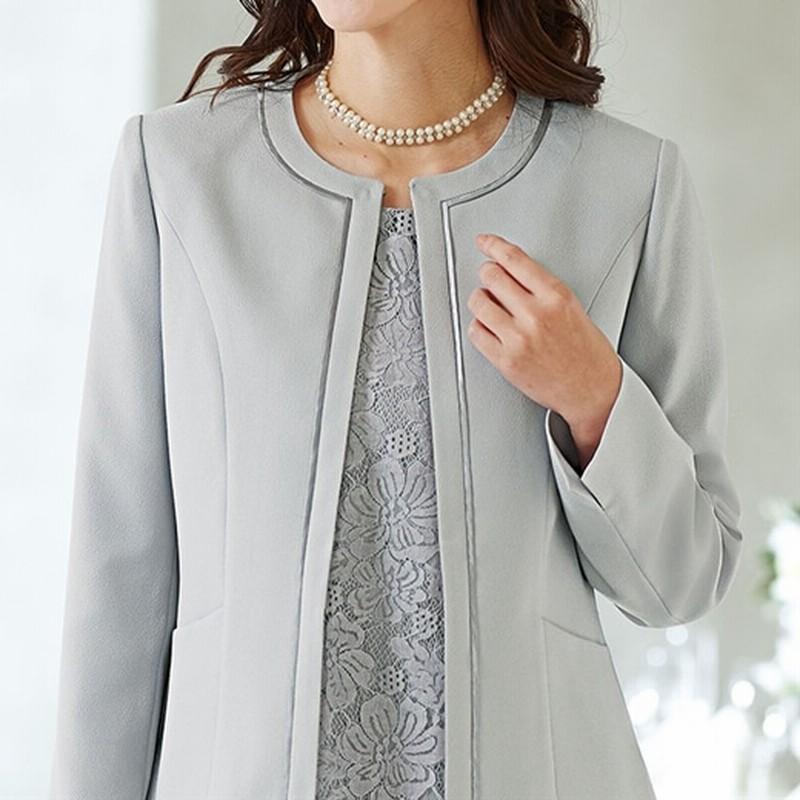 ベルーナ ３点セット ２ジャケット付レースワンピース３点セットスーツ ネイビー 17ar レディース 通販 Lineポイント最大10 0 Get Lineショッピング