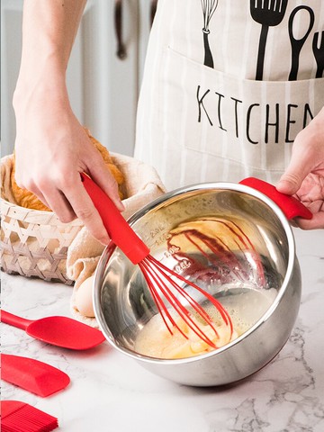 德國硅膠打蛋器家用雞蛋攪拌器手動奶油打發器蛋抽烘焙工具套裝