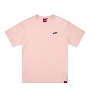 Dickies男女款荷花粉純棉胸前刺繡小Logo休閒短袖T恤|DK0A889IB80