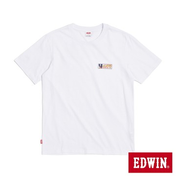 EDWIN 男款 復古映像印花短袖T恤(白色)