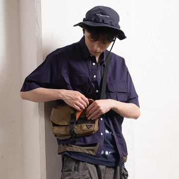 【多功能】二合一可拆式斜肩袋 - 棕//黑//軍綠色 (BA259)