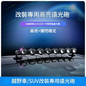 汽車LED射燈大鋼炮激光K3遠光炮大燈越野車頂燈行李架射燈改裝燈 LPS15 工廠現貨 快速出貨