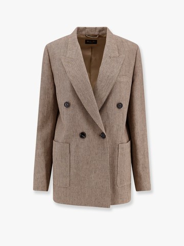 Genny linen blazer with silk lining - LORO PIANA - gender_Woman