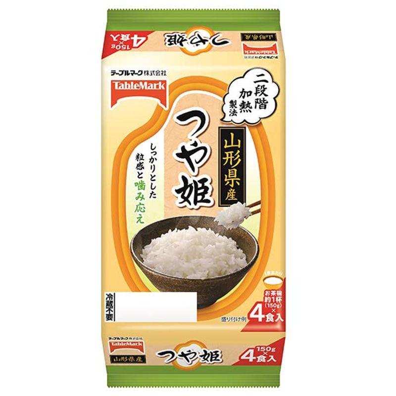 テーブルマーク 山形県産つや姫 (分割) 4食 (150g×2食×2個)×8個入×(2ケース)