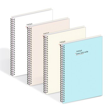 Withna 方格筆記本 23-5823 5mm  4個  顏色隨機