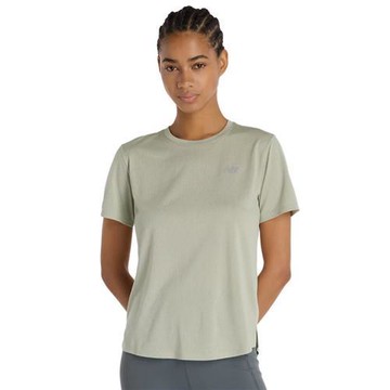 New Balance 短袖上衣 女裝 排汗 反光 綠 WT41253GSH