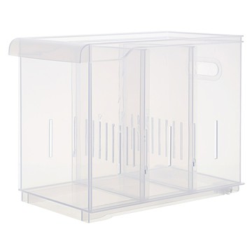 KEYWAY 聯府 Fine隔板整理盒 附輪 9.8L  305 x 240 x 168mm  透明色  1個