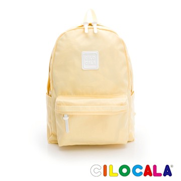 CILOCALA亮彩尼龍防潑水後背包 布丁黃(大)