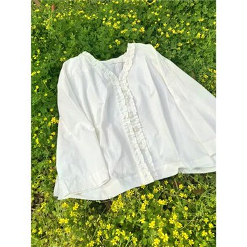 329棉 花邊上衣 胸圍148衣長66