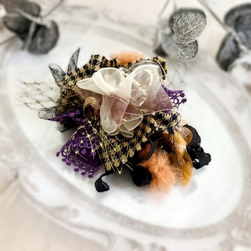 手工拼接髮夾/ 毛線鯊魚夾 抓夾 包頭 髮飾 髮夾 頭飾 盤髮