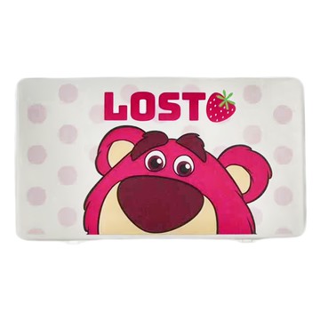 收納王妃 玩具總動員口罩收納盒 104 x 84 x 15mm  大臉熊抱哥 白色 + 粉色  2個