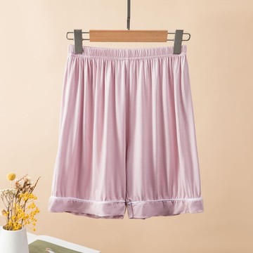 胖胖美依 L-2XL 短褲 闊腿褲 睡褲 居家服 新款寬鬆睡褲莫代爾百搭高腰短褲休閒薄款外穿五分闊腿褲-4985.