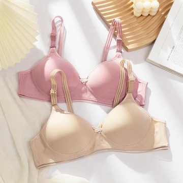 中老年無鋼圈文胸薄款無痕光面小胸舒適睡眠內衣女性感聚攏胸罩夏