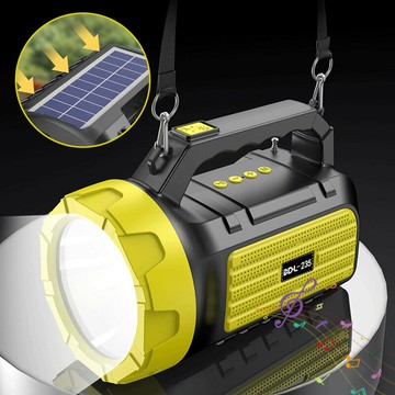 戶外音響藍牙揚聲器無線插卡太陽能創意多功能手電筒手提音箱批發【宜家良品百貨】