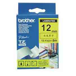 【兄弟】brother 12mm 可彎曲TZ-FX231護貝標籤帶〈白底黑字〉【APP滿額下單4%點數(單一帳號最高1000點)】7/31止