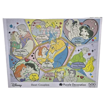 EPOCH 拼圖裝飾系列 迪士尼公主 Best Couples 500片 Set  1盒
