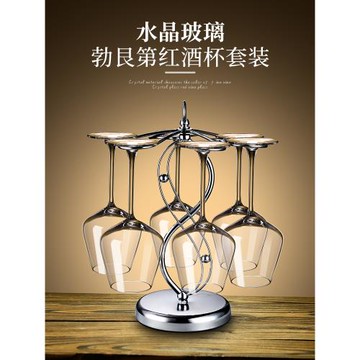 勃艮第紅酒杯套裝高腳家用大號創意奢華高檔水晶玻璃葡萄酒醒酒器