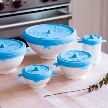 美國Unilid優你力｜環保萬用保鮮蓋(5件組 ‧ 蒂芬妮藍)