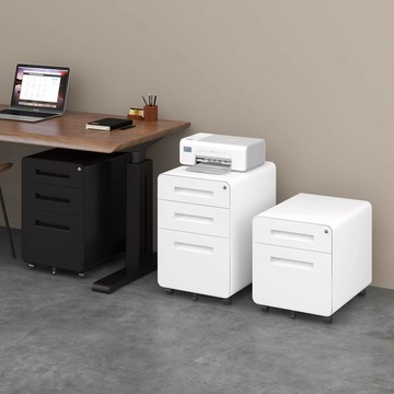 理想櫃 移動櫃 文件櫃 副櫃 活動櫃 資料櫃 免運 開發票 家用帶鎖床頭櫃活動櫃鋼制儲物櫃收納櫃可移動桌下資料抽屜櫃矮櫃