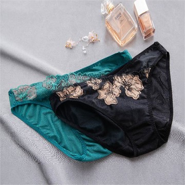 【曼黛瑪璉】Marie One  低腰三角網內褲 M-XL(黑/高山綠)