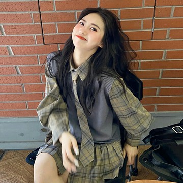 學院風格子裙百褶裙春秋小個子套裝裙連衣裙2022年新款女襯衫裙子