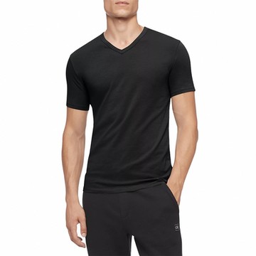 Calvin Klein CK 熱銷V領衛衣短袖T恤(3入組禮盒)-黑白灰色