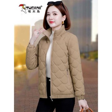 啄木鳥加絨棉衣女冬季2025新款中年媽媽冬裝棉服女士加厚棉襖外套