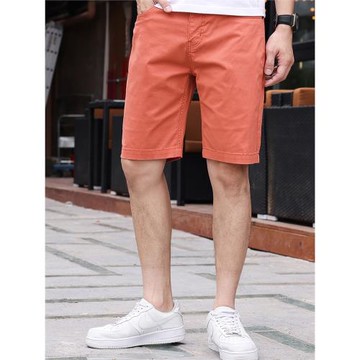 高彈力休閑短褲男士直筒寬松彈性七分中褲夏季胖子夏褲加肥加大碼