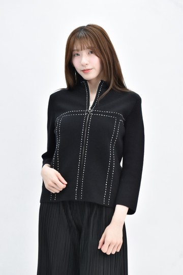 (M) jessica 黑色縫線外套