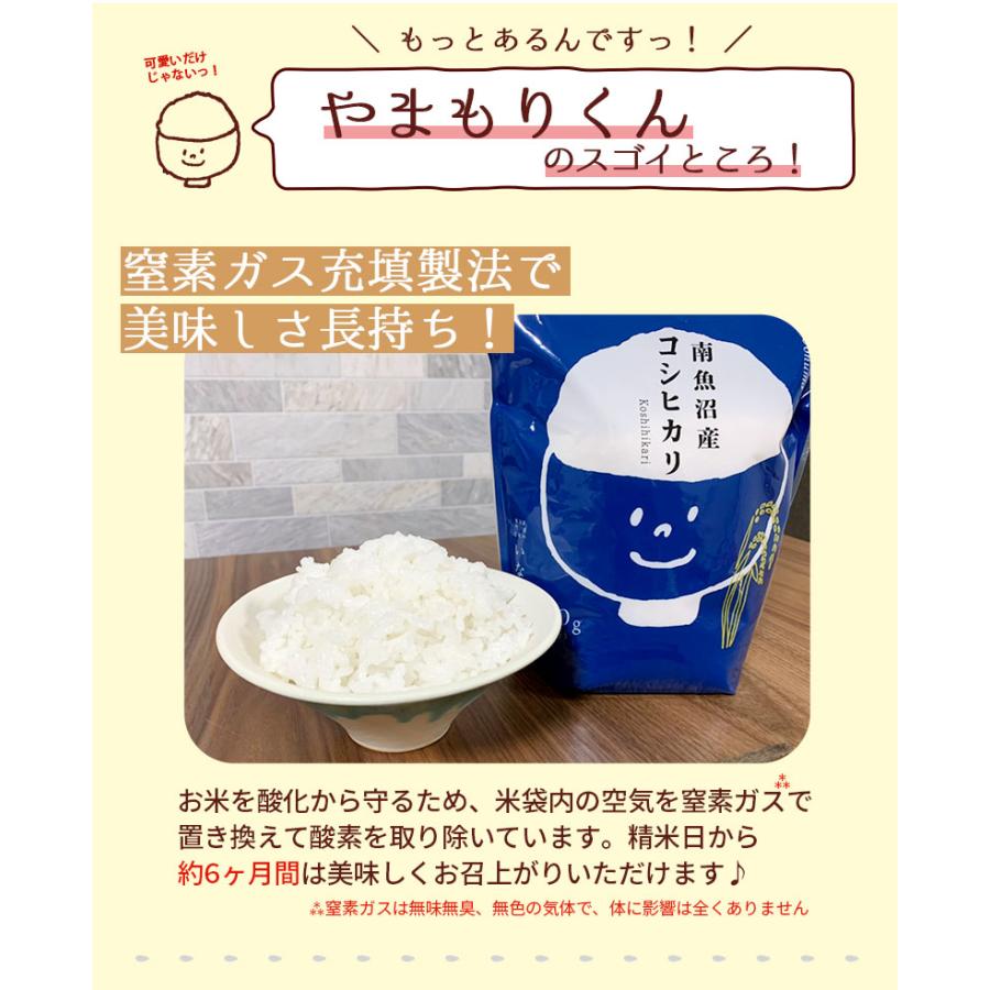 お米 送料無料 引っ越しご挨拶用やまもりくん6個セット 900g×6 引越し 引っ越し挨拶品 令和５年産  南魚沼産コシヒカリ 新潟米 ギフト 挨拶 6合 手提げ袋付