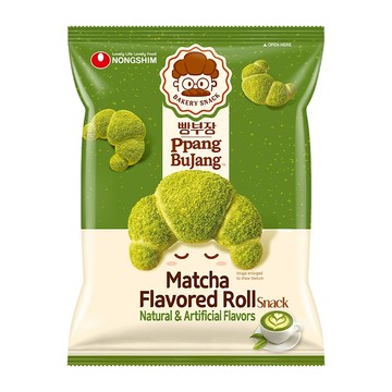 NONGSHIM 農心 麵包部長 抹茶牛奶味可頌造型餅乾  55g  1個