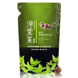 茶寶 淨覺茶 茶籽碗盤蔬果洗潔液 700毫升 12包 洗碗 洗潔劑 原色原味 海鹽防腐 食品用洗碗液