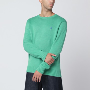 Green cotton sweater