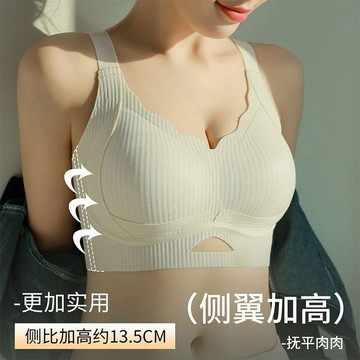 【果凍膠軟支撐內衣】無鋼圈內衣女 薄款 大胸顯小 聚攏透氣 防下垂 大碼鏤空文胸罩 承託防下垂內衣 薄杯涼感內衣