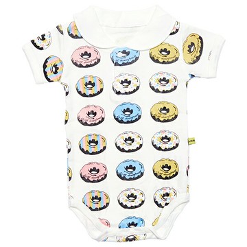 FirstDress 天使領短袖純棉服(綜合甜甜圈) 純棉、快乾、吸汗~專為新生兒的需求而誕生