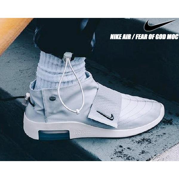 NIKE AIR / FEAR OF GOD MOC pure platinum/black-sail at8086-001 ...