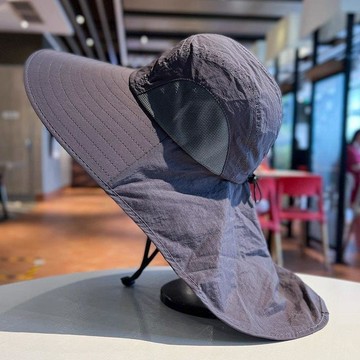 遮陽帽 釣魚帽男 防曬帽 可拆卸面罩 漁夫帽 抗uv  加寬大帽簷 速乾透氣 戶外運動登山帽  大帽簷 露營帽 防紫外線