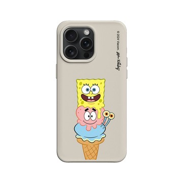 iPhone 15 Pro Max SolidX 貝殼灰 - 海綿寶寶 SpongeBob - 冰淇淋