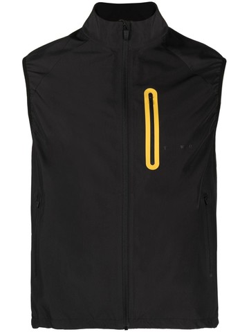 There Was One - logo-print lightweight vest - men - Recycled Polyester - M - Black