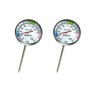 【聖岡科技Dr.AV】2入組GE-219E多用途 筆型 溫度計(附收納套 耐熱200℃探針12.5cm指針式 免電池)