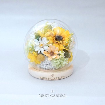 向日葵保鮮花LED玻璃球