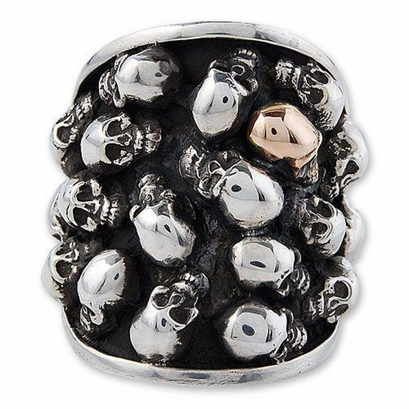 STANLEY GUESS(スタンリーゲス)：Multi Skull Oval Ring w/1 Small