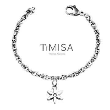 TiMISA《花漾星語-晶鑽》純鈦手鍊