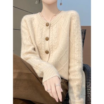 歐貨重磅加厚羊毛高級感外套開衫