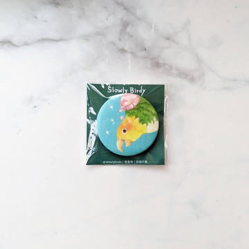 點眼藥水凱克鸚鵡徽章-鳥鳥胸章