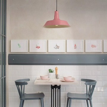 18park-簡餐吊燈-46cm/多色 [粉紅,全電壓]-含燈泡組合(5w*1)