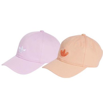 Adidas 帽子 棒球帽 斜紋布 刺繡 粉/橘【運動世界】JC6028/JC6032